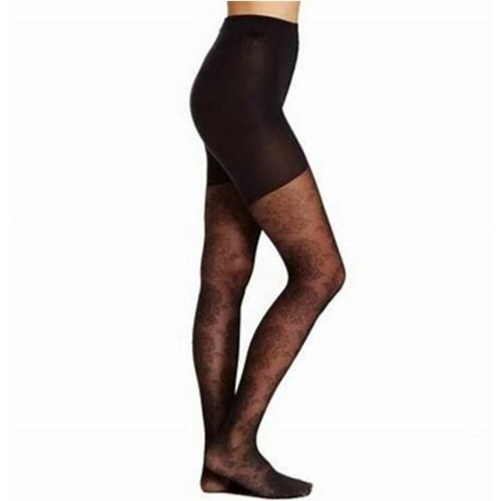Spanx Star Power Center-Stage Patterned Shaping Tights Medallion Size B New
